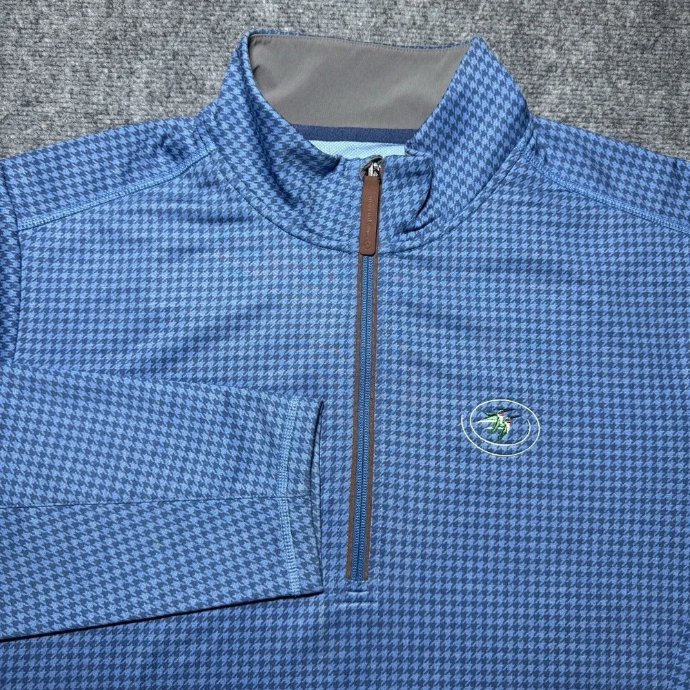 Vineyard Vines Jim Nantz Castle Pines 1/4 Zip Pullover Men XL Performance Golf